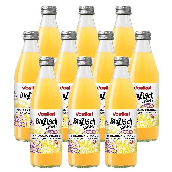 Produktfoto zu Kiste Voelkel BioZisch light Maracuja Orange 10x0,33l